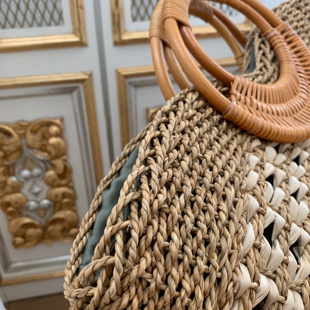 Xsetmar Straw Bag Lined Multi Color - image 7